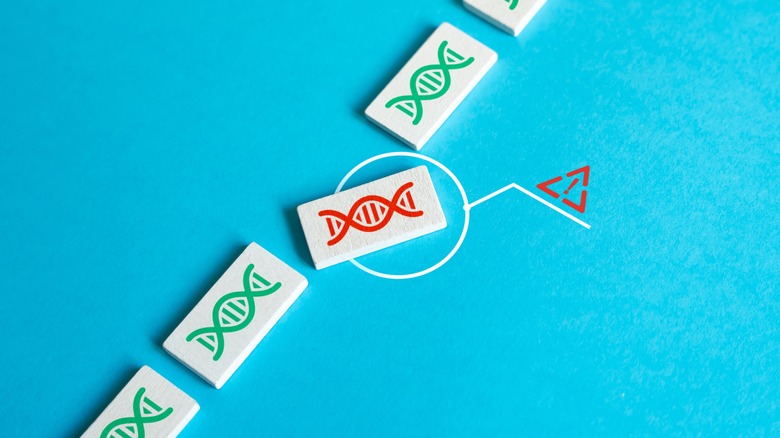 gene mutation shown with tiles