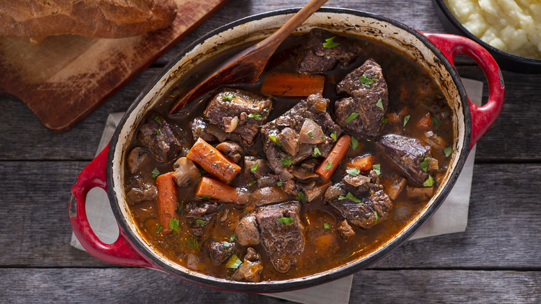 beef stew in a dutch oven
