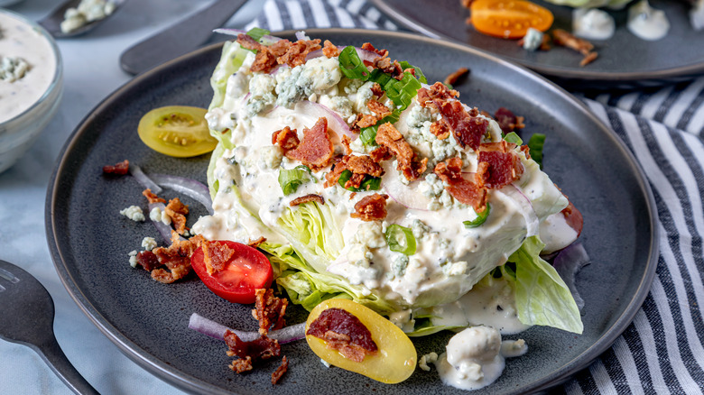 Wedge salad with blue cheese dressing