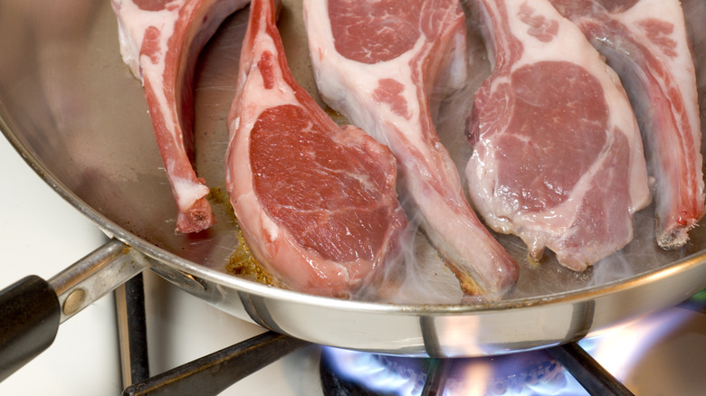 Sauteing pork chops