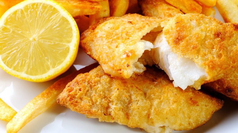 Fried fish filets