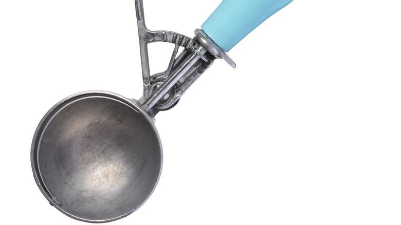 Ice cream scoop isolated on white background