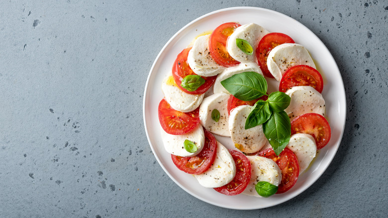 Caprese salad on a plate