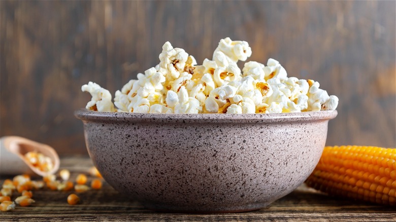 Speckled bowl of popcorn 