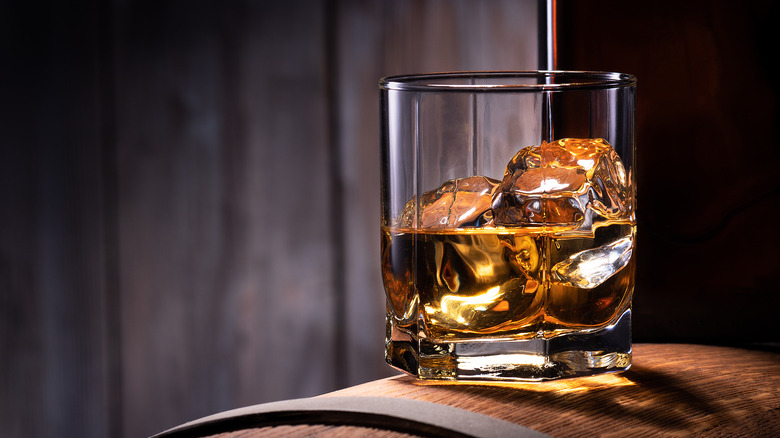 Irish whiskey in glass