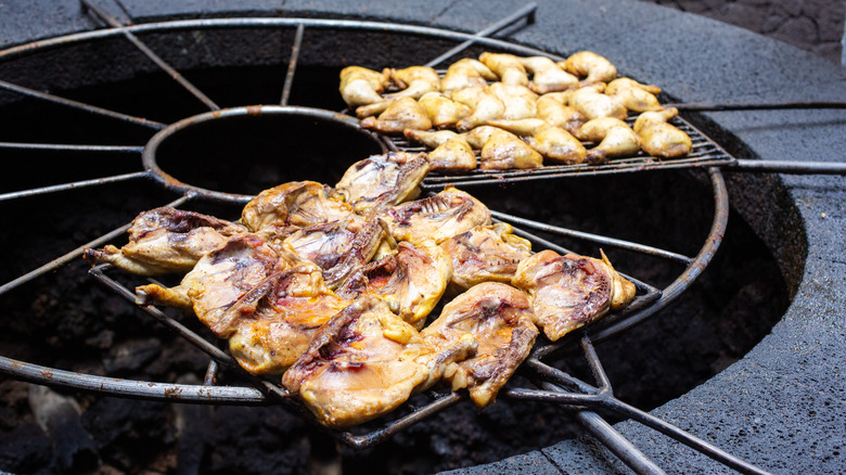 Meat cooking at El Diablo