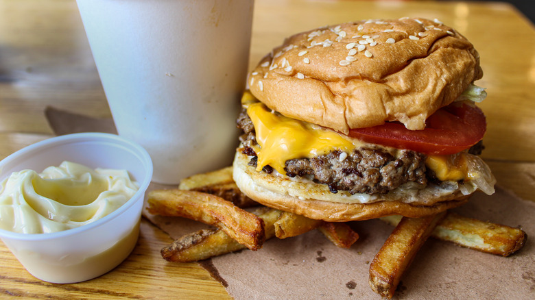 Five Guys burger and fries