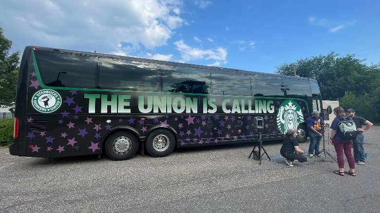 Starbucks union bus on tour