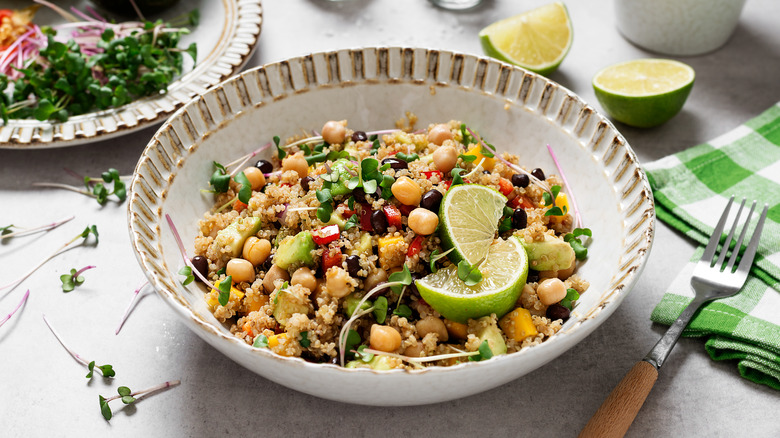 bowl of quinoa and vegetables