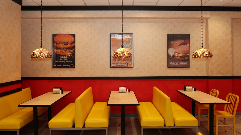 1980s retro McDonald's interior