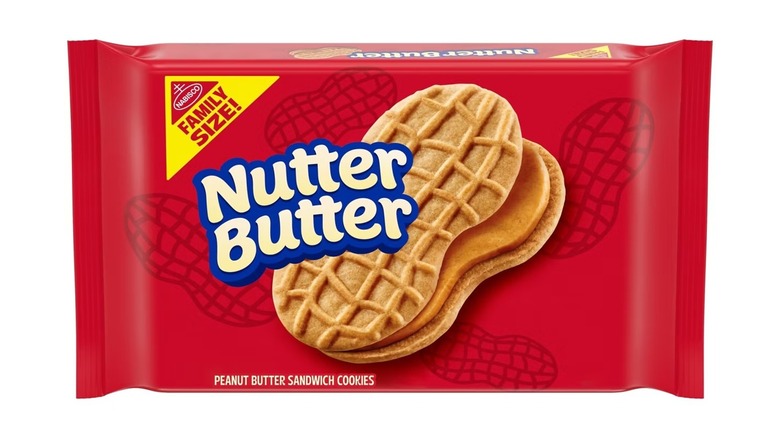 Red package of Nutter Butter cookies