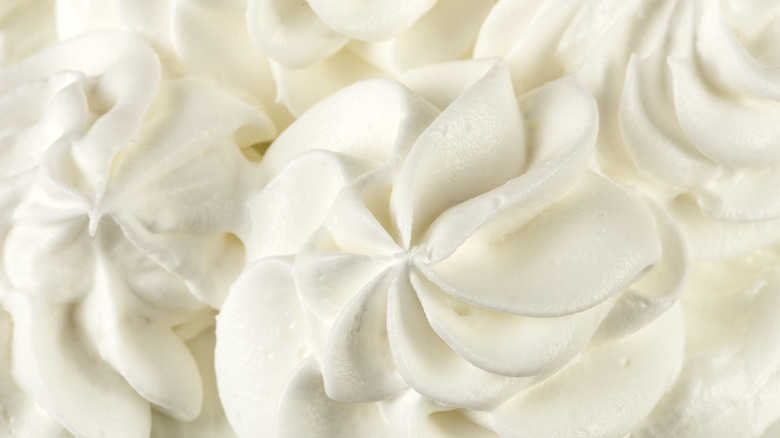 close up of whipped cream
