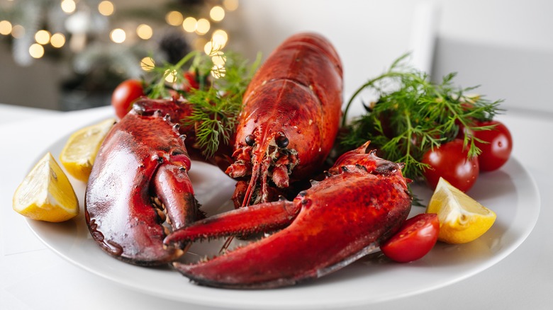 Freshly cooked lobster