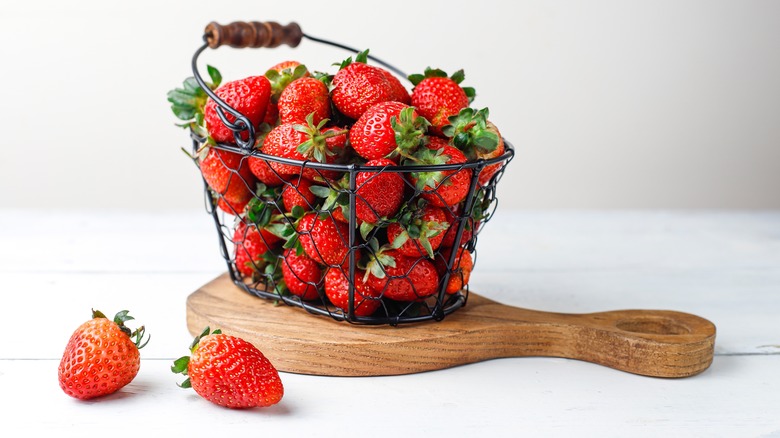 A basket of strawberries