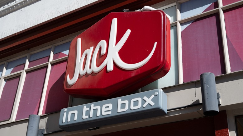 Exterior signage for a Jack in the Box