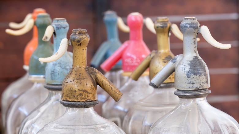 Vintage seltzer siphons