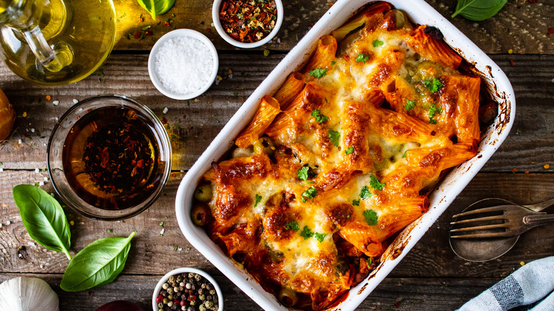The Surefire Way To Avoid A Dried-Out Baked Pasta