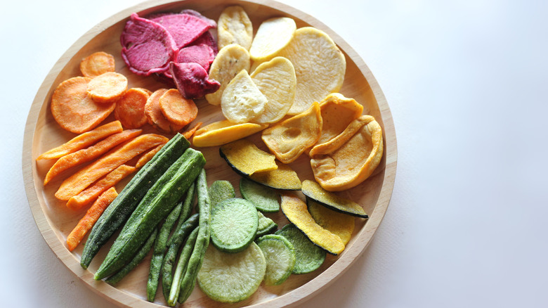 Assortment of dehydrated vegetables