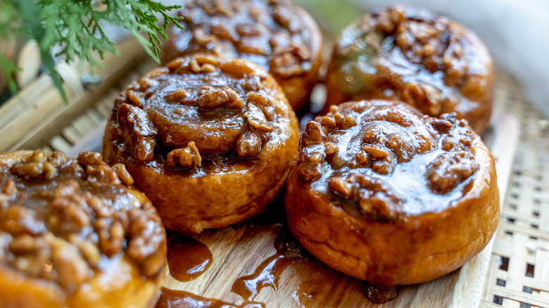 homemade pecan topped sticky buns