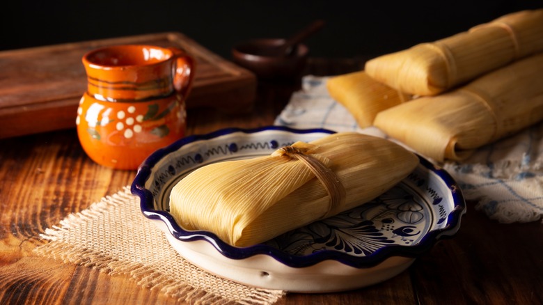 Tamales in corn husks