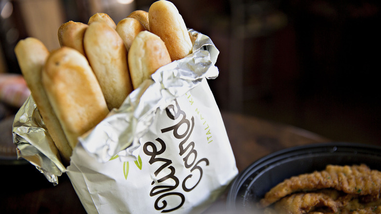 Bag of Olive Garden breadsticks