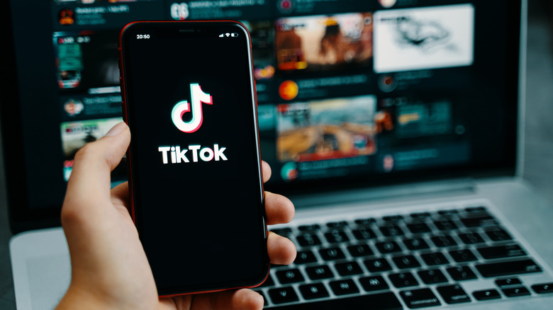 TikTok app on phone
