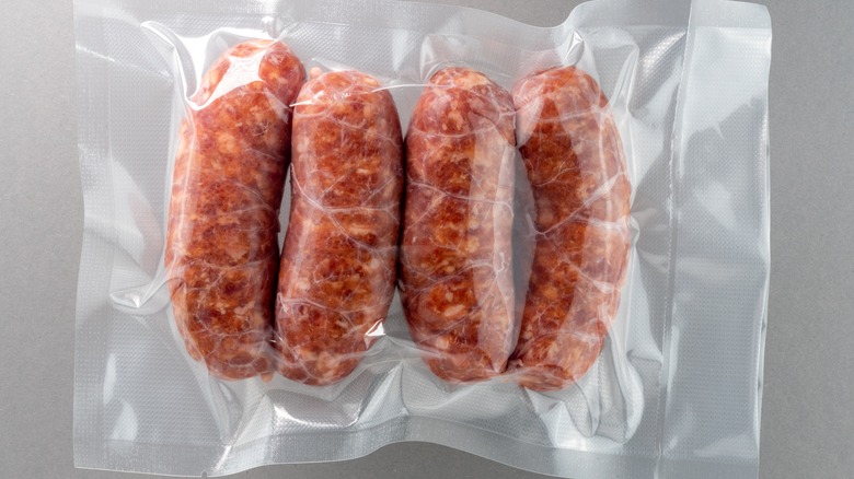 Vacuum-sealed sausages