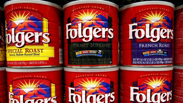 cans of folgers coffee