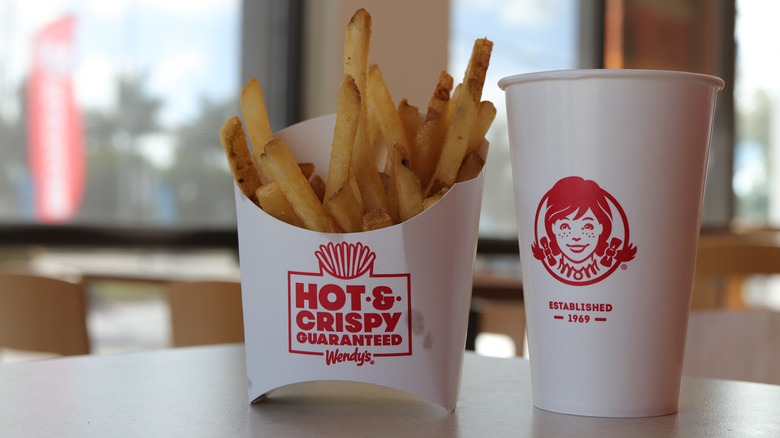 Wendy's fries and drink