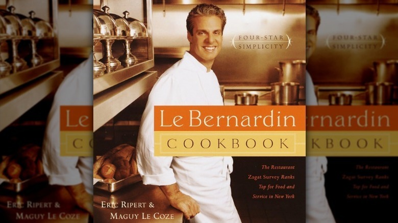 Mirrored image of the cover of La Bernardin Cookbook