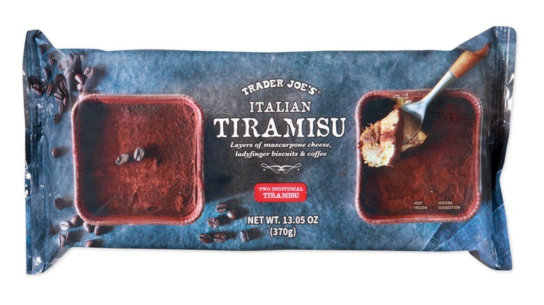 Package of Trader Joe's tiramisu