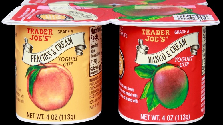 peach and mango yogurt cups