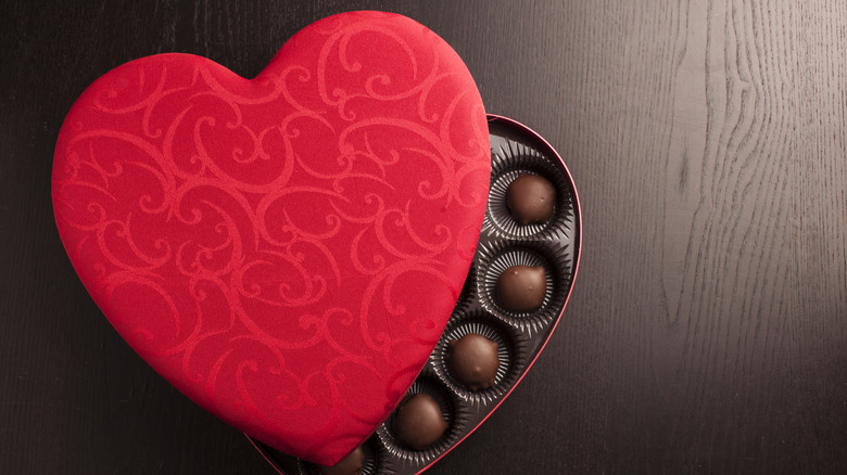 Heart-shaped box of chocolates