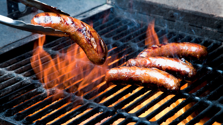 Grilled bratwurst