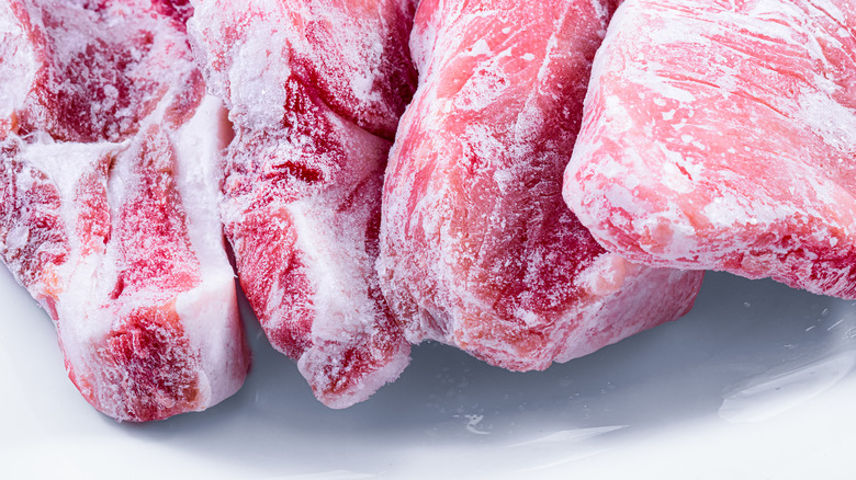 Frozen pork chops