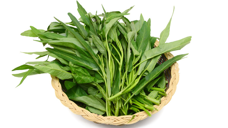 Basket of water spinach