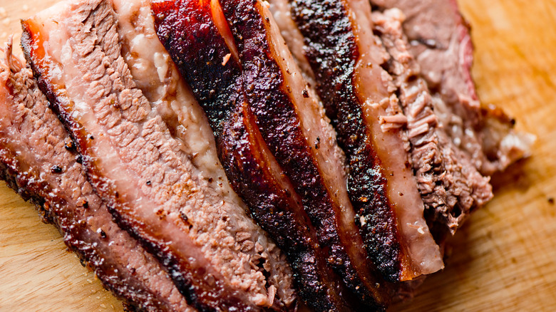 Sliced brisket