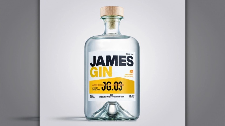 A bottle of James Gin American Mustard