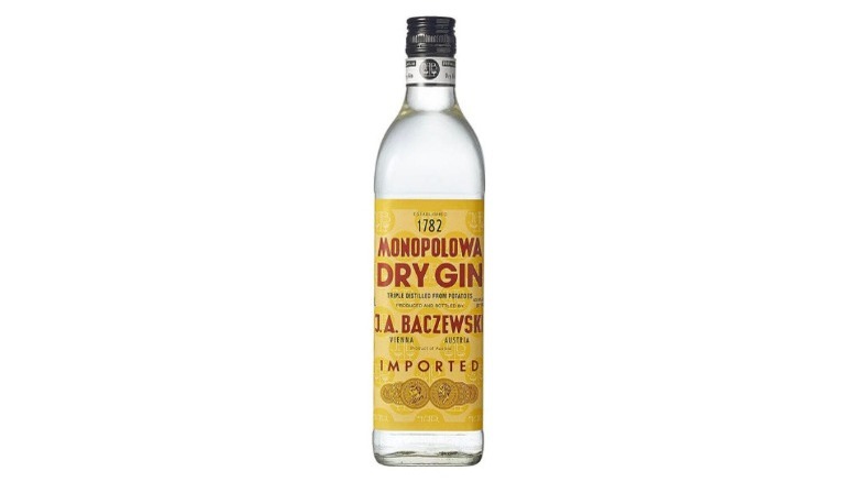 A bottle of Monopolowa Gin