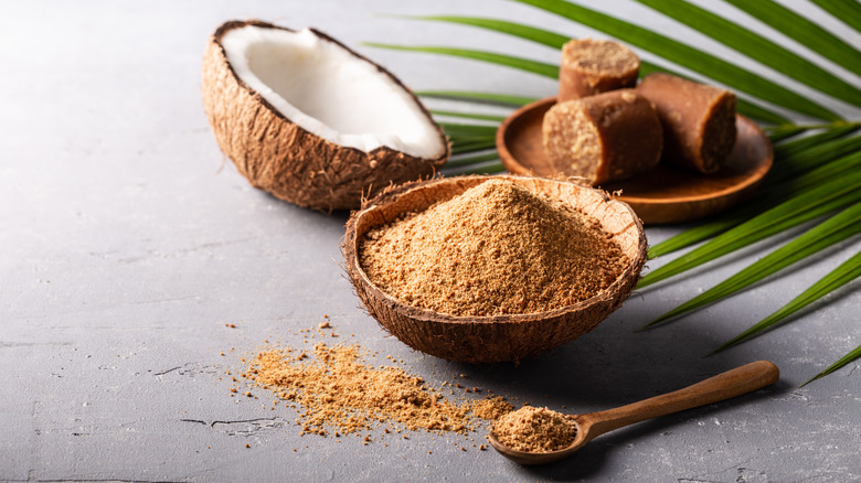 Coconut sugar and coconut