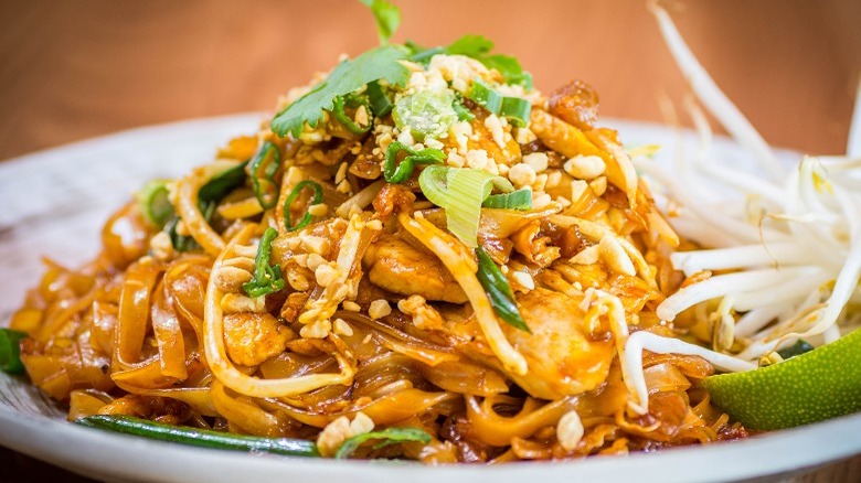 Pad Thai on a plate