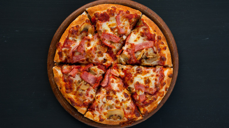 Brooklyn pizza cut into six slices