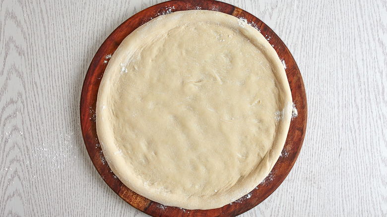 Dough ready for sauce and toppings