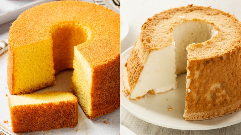 Chiffon and angle food cake