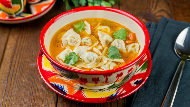 soup with chuchvara dumplings