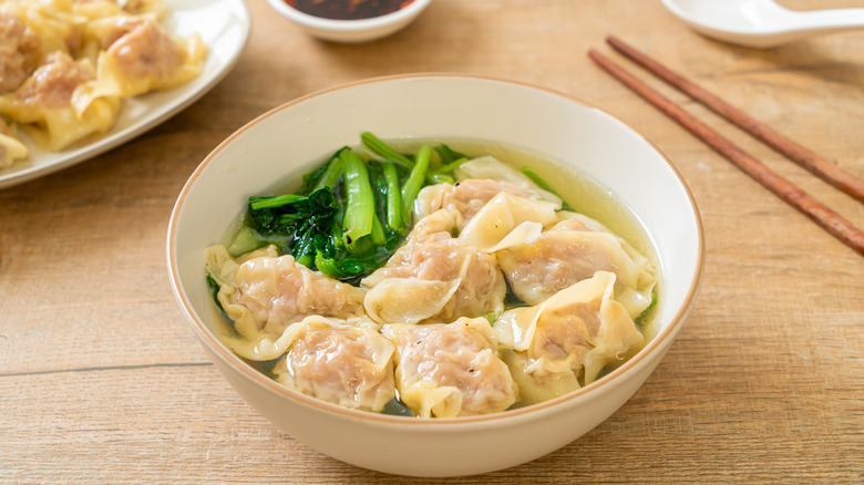 Bowl of wonton soup