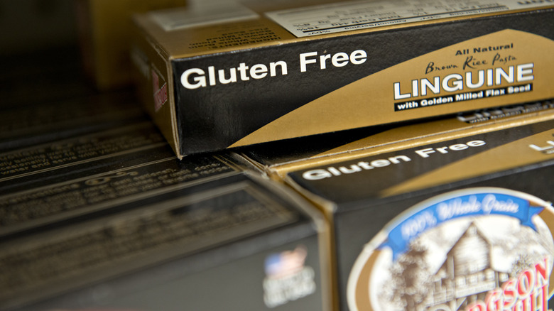 Gluten-free pasta box stack