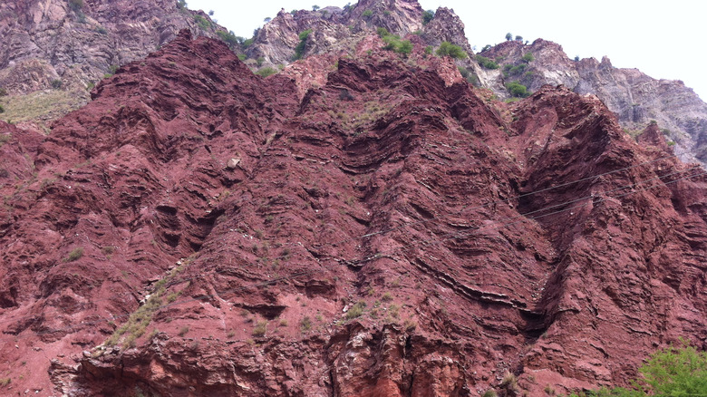 mountains near salt mines