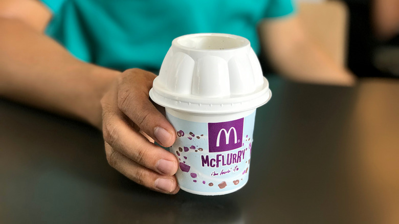 McFlurry cup on table