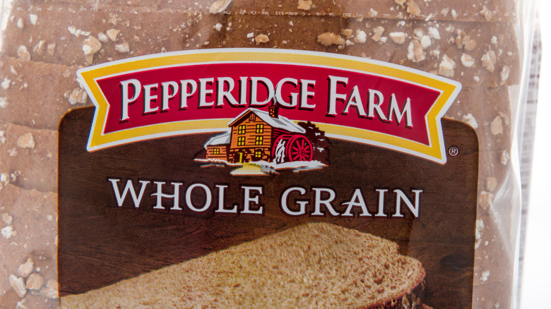 Close-up of Pepperidge Farm label 